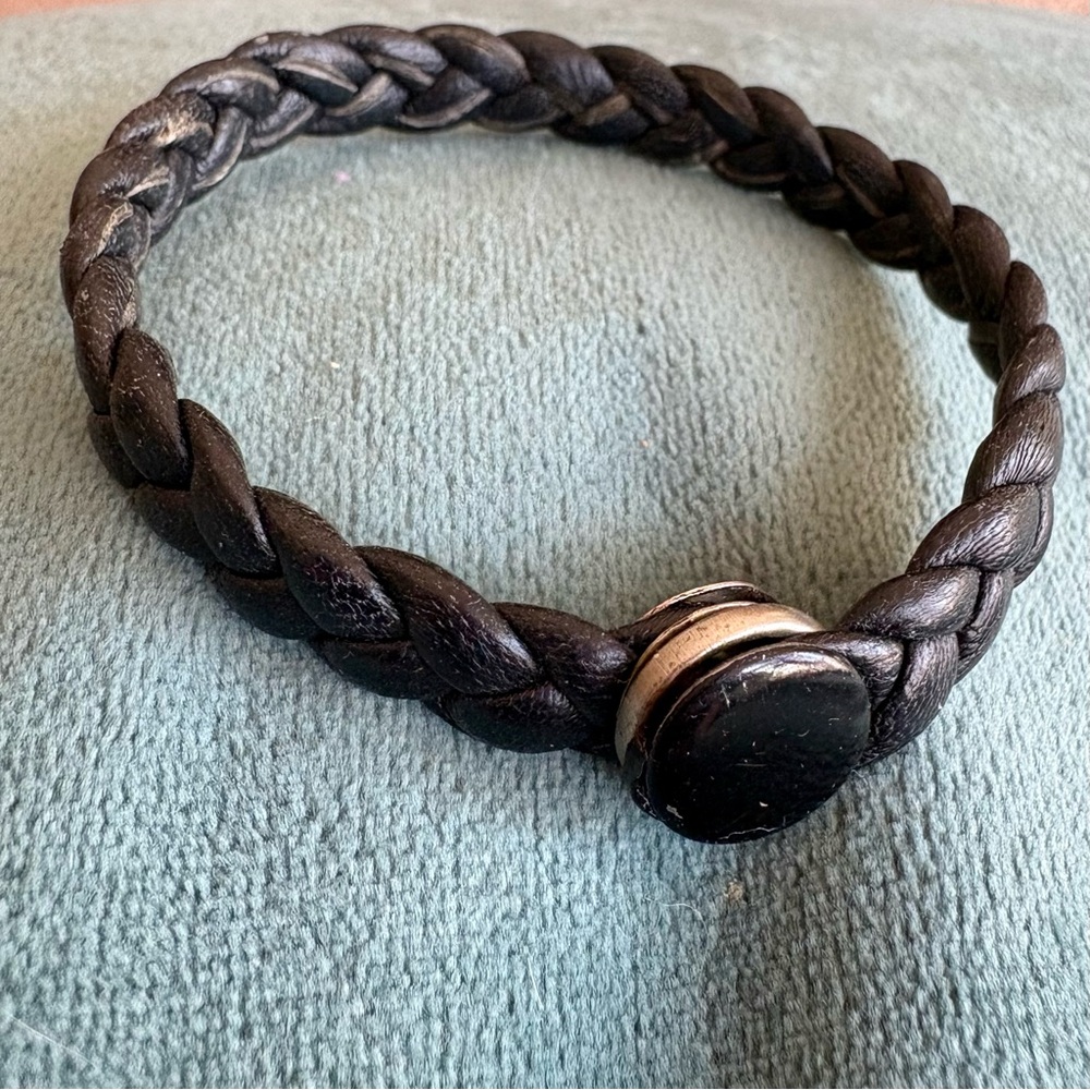 3 FOR $20: Black Braided Leather Bracelet